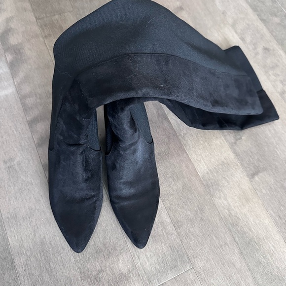 Steve Madden tall knee high boots low block heel pointy, material suede Bren 7,5 - Picture 5 of 9